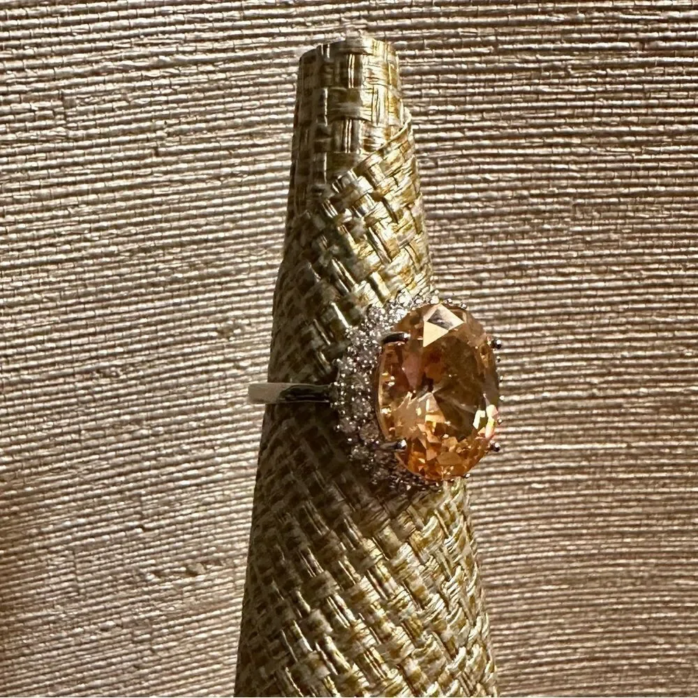 💗💗NEW!! 11CT ROUND MORGANITE RING - Picture 12 of 12